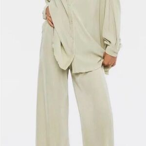 Forever 21 Pants & Shirt Wide Leg Set | Sage
